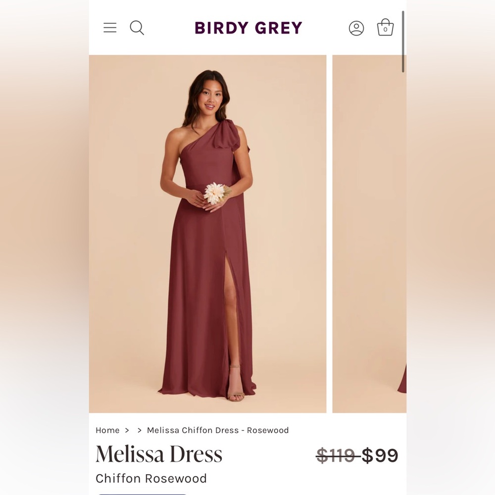 Birdy Grey rosewood chiffon Melissa dress